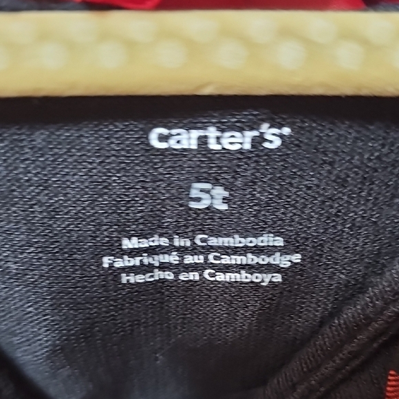 Carter's NWT Girls Black and Red Checkered Leggings Set Size 5T Top & 6-6X Pants - Picture 13 of 13